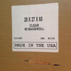 Walker MTGHS Mower Bags New Clear Plastic Roll of 60 at 28″ x 27″ x 60″